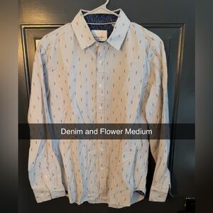 Denim & Flower Sky Blue Patterned Shirt